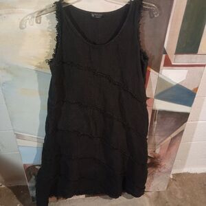 Bella Amore S/M Black Textured Maxi dress